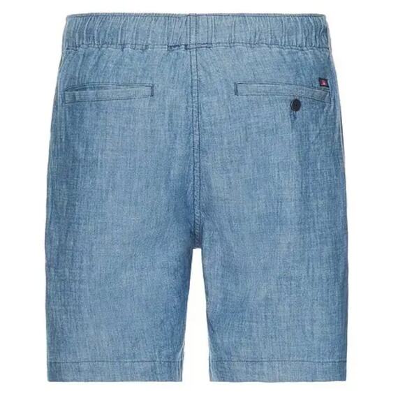 Faherty Essential Chambray Shorts | Mens XL, Sherwood Creek Indigo Blue $108 NWT - Picture 2 of 7